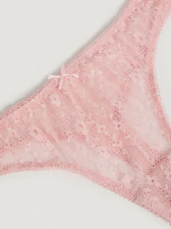 Rouje Lingerie<TULLY tanga Dentelle Rose