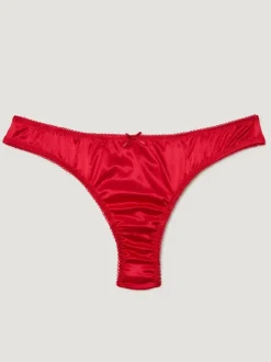 Rouje Lingerie<TULLY tanga SATIN ROUGE