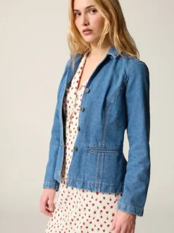 Rouje Jackets & Coats<ULYSSE jacket Denim IIndigo Double Stone