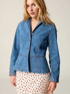 Rouje Jackets & Coats<ULYSSE jacket Denim IIndigo Double Stone