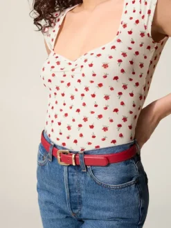 Rouje Tops<YUNA T-Shirt FLEURETTESAUVAGE ECRU