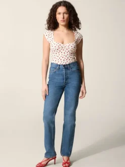 Rouje Tops<YUNA T-Shirt FLEURETTESAUVAGE ECRU