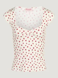 Rouje Tops<YUNA T-Shirt FLEURETTESAUVAGE ECRU