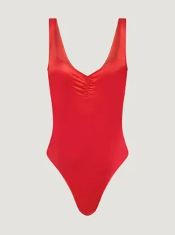 Rouje Tops|Bodys<YUNARA body SATIN ROUGE